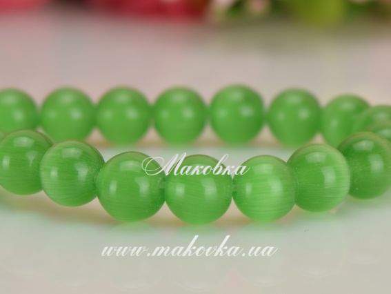 Намистина БК-121 Котяче око 7.50x8 мм, ЗЕЛЕНА 1 шт Намистина БК-121 Котяче око 7.50x8 мм, ЗЕЛЕНА 1 шт