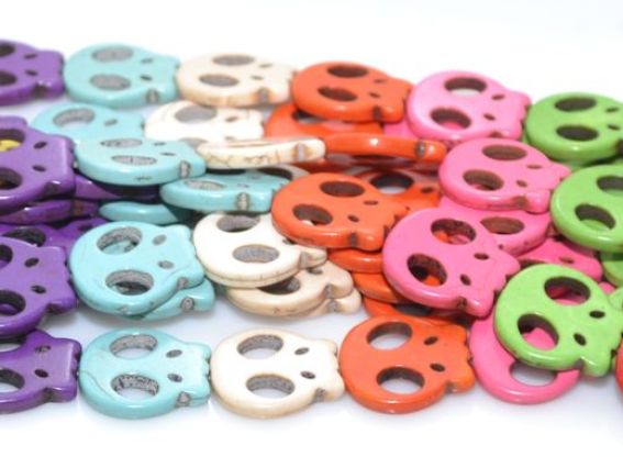 Бусина Череп №09 плоский, бирюза, 21х20 мм, 1 шт Бусина Череп №09 плоский, бирюза, 21х20 мм, 1 шт