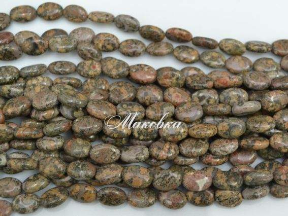 Бусины НК-01, 1 низка, овал