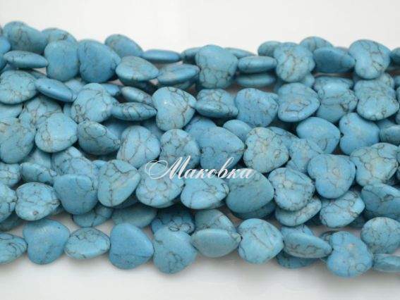 Бусины НК-04, 1 низка, сердце