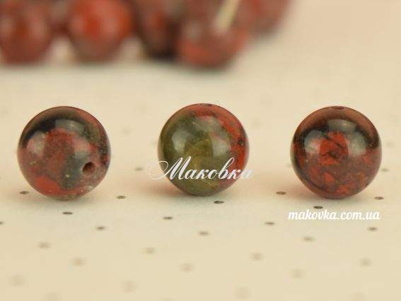 Намистина Яшма Брекчієподібна, куля 8 мм БК-129 Намистина Яшма Брекчієподібна, куля 8 мм БК-129