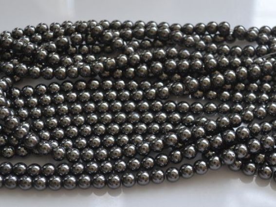 Бусины НК-46 1 низка, гематит 6 мм Бусины НК-46 1 низка, гематит 6 мм