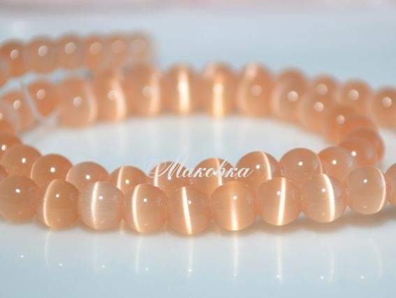 Бусины НК-83 Кошачий глаз, 6 мм шар Бусины НК-83 Кошачий глаз, 6 мм шар