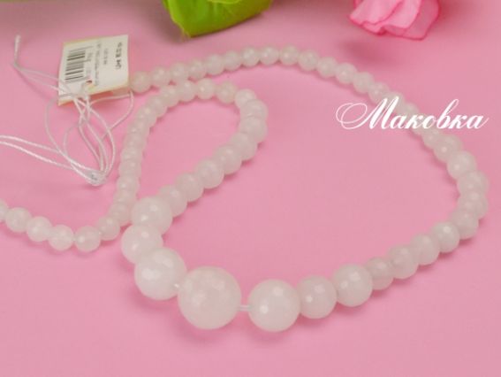 Бусины НК-90 Нефрит ассорти, гранённые, шар 7-13 мм , 1 низка Бусины НК-90 Нефрит ассорти, гранённые, шар 7-13 мм , 1 низка