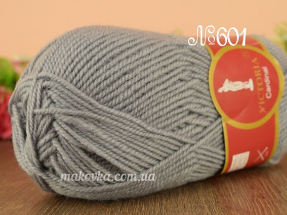 Cardinal Victoria пряжа 601 серый