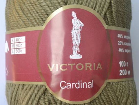 Cardinal Victoria пряжа 446 серо-зеленый, оливковый
