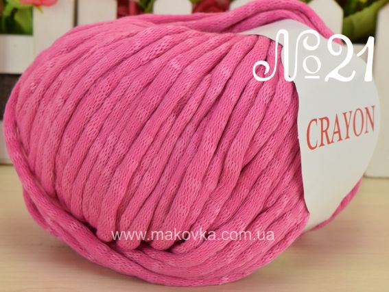 Crayon My world of yarns трикотажная пряжа для сумок №21 розовый