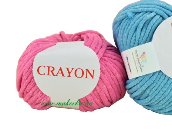 Трикотажная пряжа-шнур Crayon My world of yarns для вязания сумок