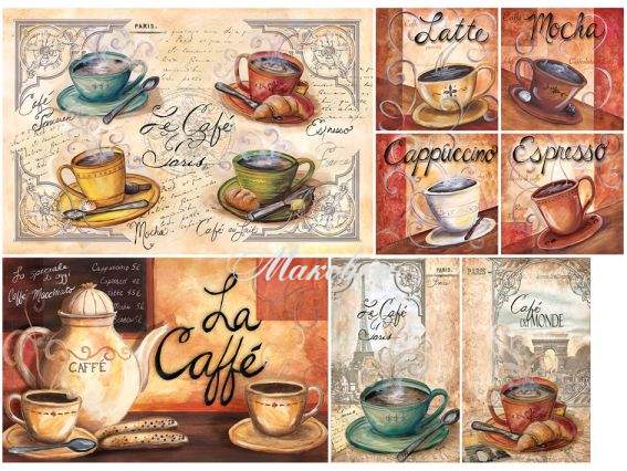 Декупажная карта Кофе-2, 40х30 см, Art