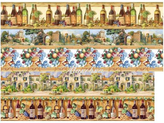 Декупажная карта Винные бордюры, 40х30 см, Art