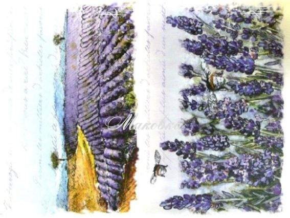 Декупажная карта Цветочная долина, 21х29,7 см, Cheap Art