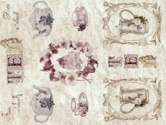 Декупажная карта Цветочный чай, 21х29,7 см, Cheap Art