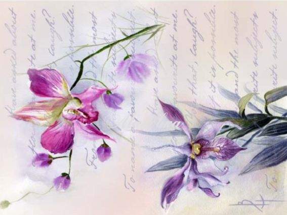 Декупажная карта Цветочное послание, 21х29,7 см, Cheap Art