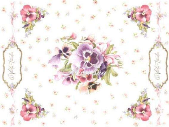 Декупажная карта Королевская фиалка, 21х29,7 см, Cheap Art