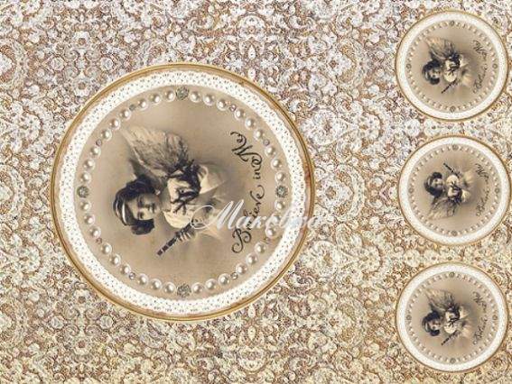 Декупажная карта Ангел с флейтой, 21х29,7 см, Cheap Art