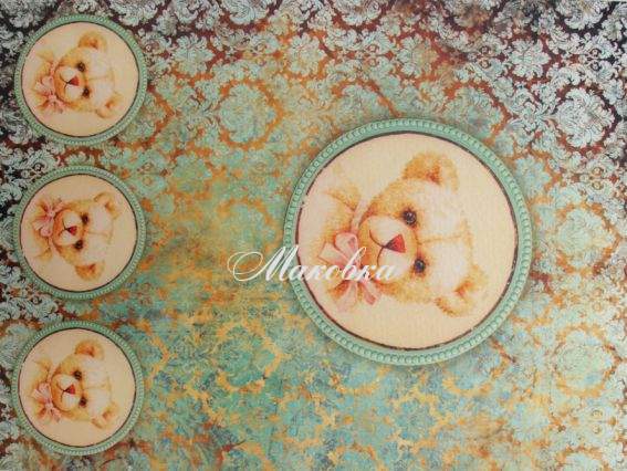 Декупажная карта Портрет в бирюзе, 21х29,7 см, Cheap Art