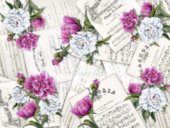 Декупажная карта Фортепианный концерт, 30,8х44 см, Cheap Art