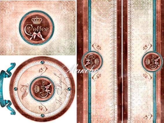 Декупажная карта Кофейный ангел, 30,8х44 см, Cheap Art