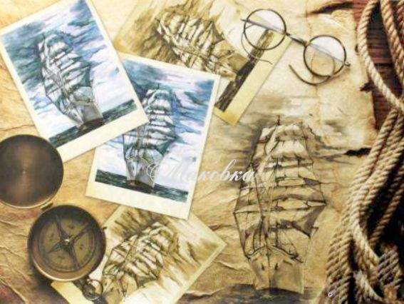 Декупажная карта Маринист, 30,8х44 см, Cheap Art