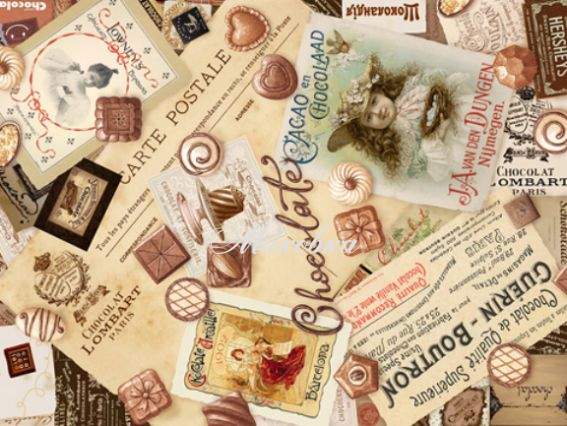 Декупажная карта Реклама шоколада, 30,8х44 см, Cheap Art