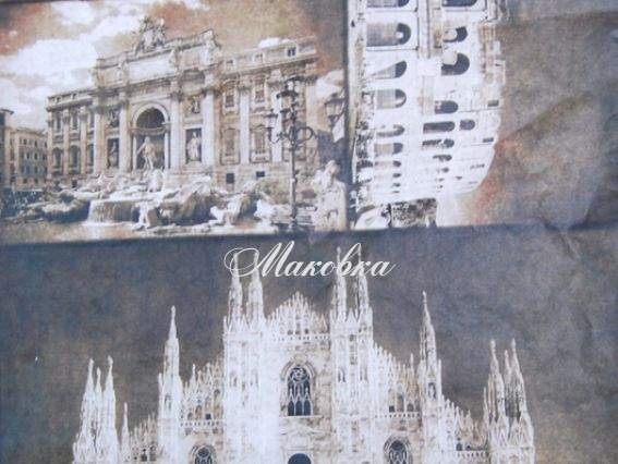 Декупажная карта Вечный город, 30,8х44 см, Cheap Art