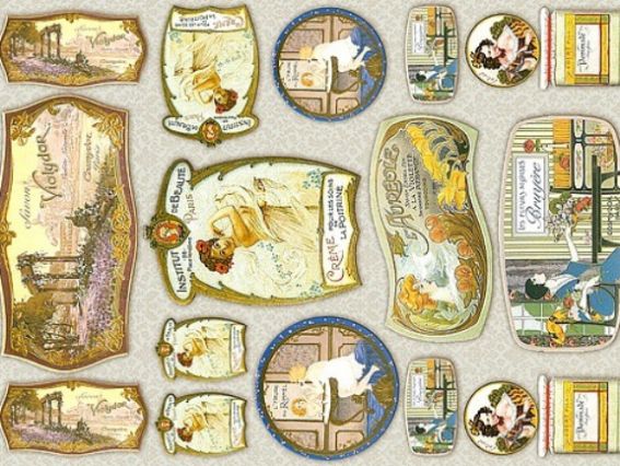 Декупажная карта  Винтажная косметика, 30,8х44 см, Cheap Art