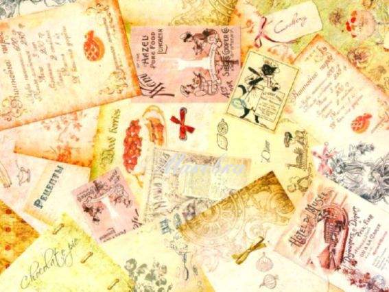 Декупажная карта Вишнёвый пирог, 30,8х44 см, Cheap Art