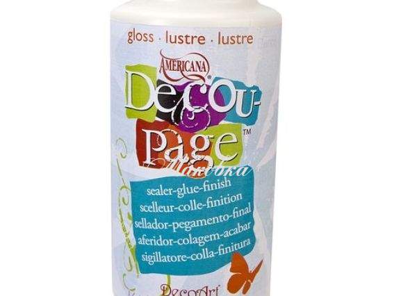 Клей-лак для декупажа Глянсовый, 120 мл DS101-72, Decoart (США) Клей-лак для декупажа Глянсовый, 120 мл DS101-72, Decoart (США)