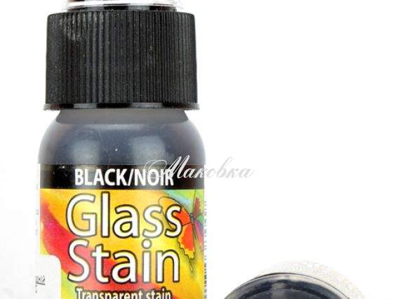 Краска для витража Glass Stain DecoArt GLS12-26 Черная, 29 мл Краска для витража Glass Stain DecoArt GLS12-26 Черная, 29 мл