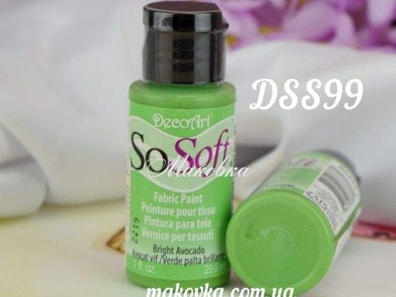 Краска акриловая для ткани, Зеленая светлая SoSoft, 29мл, DecoArt DSS99