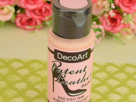 Фарба для лакірованой шкіри глянцева РОЖЕВА, 59мл DecoArt DPL04-30