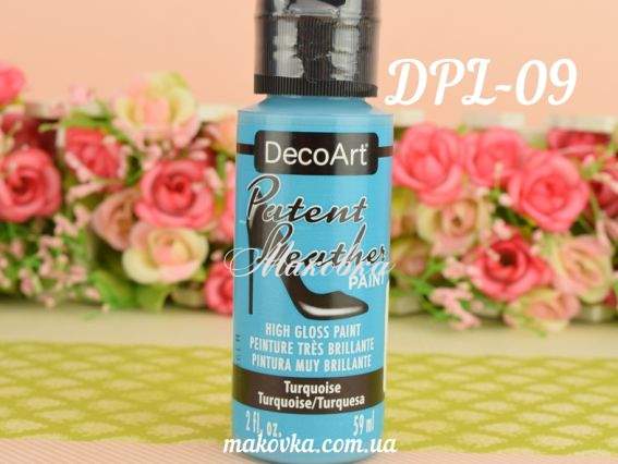 Краска для кожи глянцевая БИРЮЗОВАЯ, 59мл DecoArt DPL09
