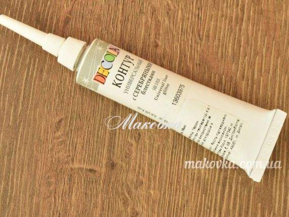 Контур универсальный С серебряными блестками, 18мл Decola 13603975 Контур универсальный С серебряными блестками, 18мл Decola 13603975