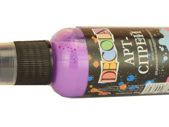 Краска акриловая АРТ-СПРЕЙ, Сиреневая 50 мл, Decola, 15530616 Краска акриловая АРТ-СПРЕЙ, Сиреневая 50 мл, Decola, 15530616