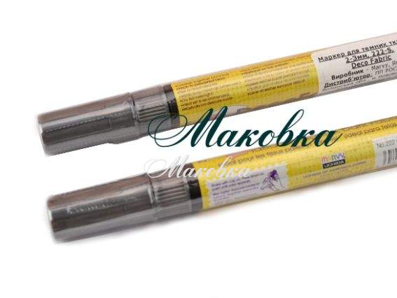 Маркер Черный с перламутром, для рисования на темных тканях, 222-s Deco Pearl, Marvy