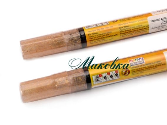 Маркер Золотой с блёстками для рисования на темных тканях, 222JG-s, Deco Just Glitter, Marvy
