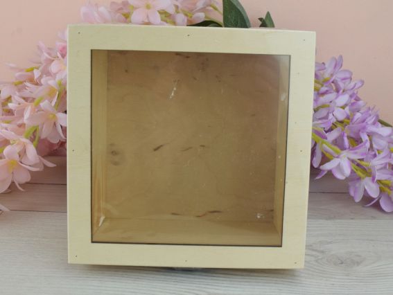 Заготовка Скринька дерев'яна з замком та прозорим верхом, 481057, 15*15*8 см, ROSA Talent