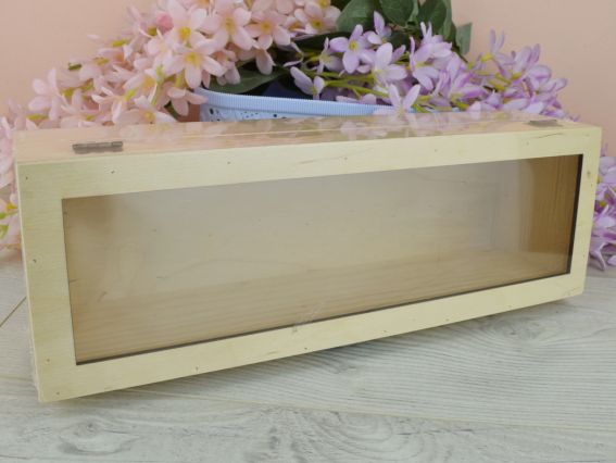 Заготовка Шкатулка деревянная с замком и прозрачным верхом , 481060 30*10*8см, ROSA Talent