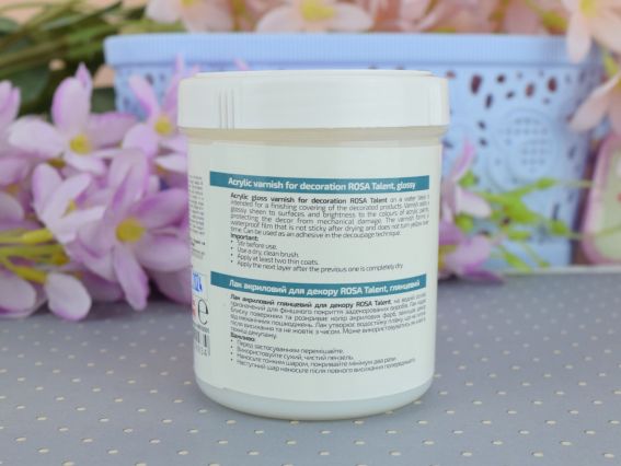 Глянцевий акриловий Лак для декору 100 мл, ROSA TALENT 48610001
