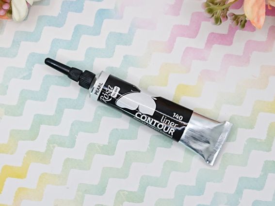 Універсальний акриловий Контур перламутровий 135140 колір Білий, 20 мл, ROSA Talent  