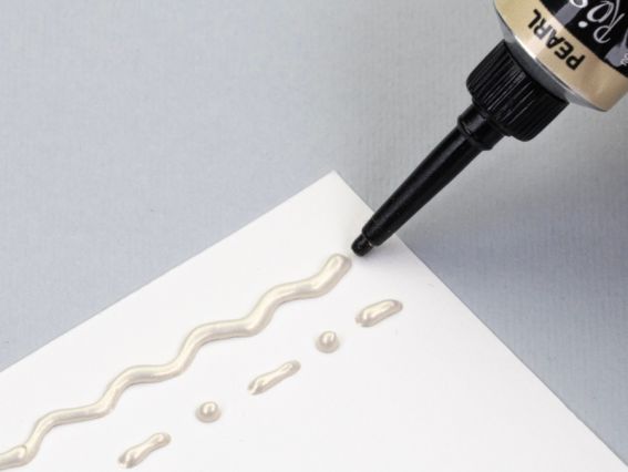 Універсальний акриловий Контур перламутровий 135140 колір Білий, 20 мл, ROSA Talent  