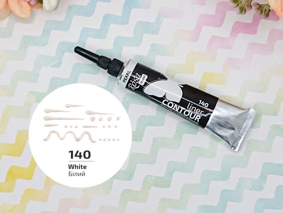 Контур універсальний, Білий, перламутровий , 20 мл, ROSA Talent  135140