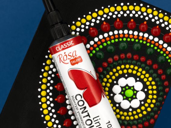 Універсальний акриловий Контур 135103 колір Червоний, 20 мл, ROSA Talent  