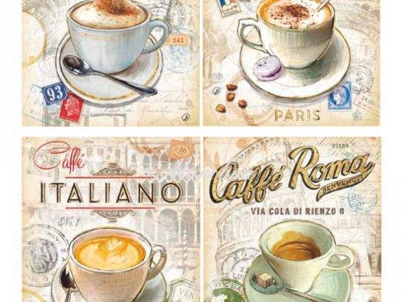 Декупажная карта Европейский кофе, ROSA START 21х29,7 см