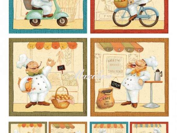 Декупажная карта Французский повар, ROSA START 21х29,7 см