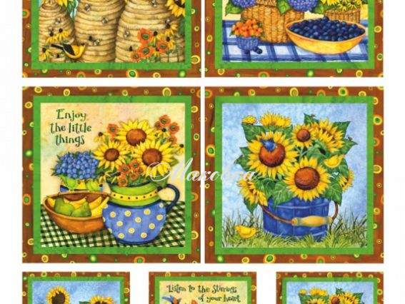 Декупажная карта Подсолнухи, ROSA START 21х29,7 см