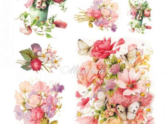 Декупажная карта Нежность, ROSA START 21х29,7 см Декупажная карта Нежность, ROSA START 21х29,7 см