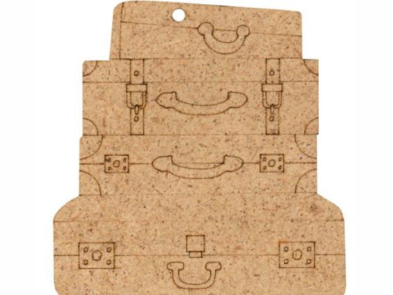 Заготовка фигурка Чемоданы, из ДВП, 8х8 см, ТМ ROSA Talent Заготовка фигурка Чемоданы, из ДВП, 8х8 см, ТМ ROSA Talent