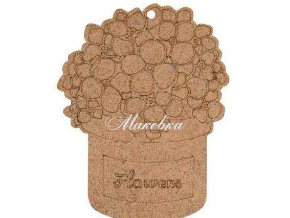 Заготовка Букет квітів-2 з ДВП, 7,8х10 см, ROSA Talent