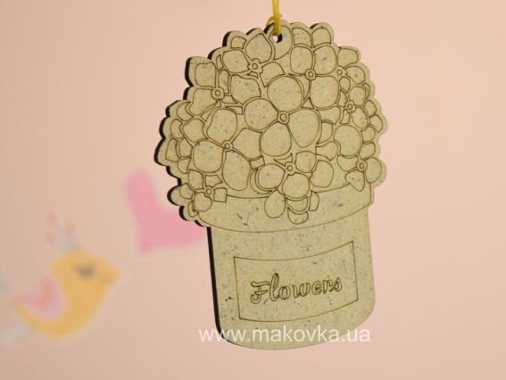 Заготовка для декорирования Букет цветов 2, ДВП, 7,8х10см, ROSA Talent 2809031